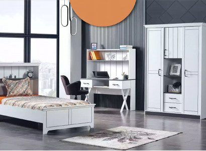 Country house furniture bedroom wardrobe closet white cabinets 140cm